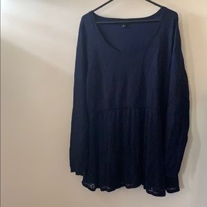Torrid long sleeve Navy Blue Top
